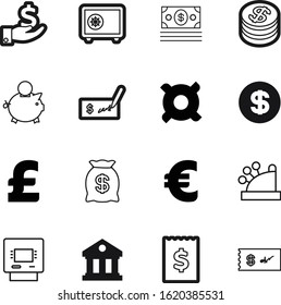 bank vector icon set such as: architecture, register, budget, deposit, baking, password, receipt, invoice, pig, classic, round, global, gbp, bag, currencies, coins, balance, metal, withdraw, yen