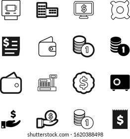 bank vector icon set such as: accounting, cashbox, secure, gold, one, town, loan, button, screen, yen, hospital, global, monitor, station, register, sell, steel, electronic, withdraw, architecture