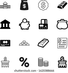 bank vector icon set such as: creative, document, purchase, style, successful, house, government, button, knowledge, receipt, outline, bill, classical, set, shape, exchange, urban, pictogram, roman