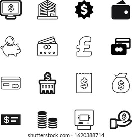 bank vector icon set such as: machine, competition, cheque, good, simple, billing, beauty, ui, one, classic, old, work, wallet, modern, apartment, bill, saving, circle, gbp, buildings, invoice