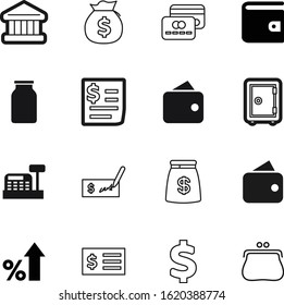 bank vector icon set such as: equipment, empty, ui, drink, protection, classic, trade, discount, web, percentage, safety, amount, structure, green, account, plastic, safe, funds, growing, color