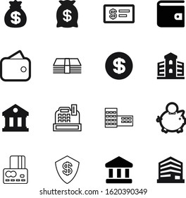 bank vector icon set such as: pictogram, keep, supermarket, exterior, earning, calculator, earn, canvas, plastic, guard, profit, school, clinic, lines, large, content, station, safety, income, pen