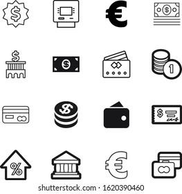 bank vector icon set such as: personal, classical, checkbook, saving, stack, trendy, electronic, gold, exterior, light, arrow, wallet, growing, front, modern, museum, purse, one, vintage, funding