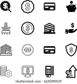 bank vector icon set such as: transaction, good, tools, save, paper, display, graph, chart, guard, transfer, commercial, winner, purchase, hold, salary, nobody, equipment, sell, defend, electronic