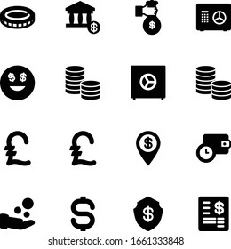bank vector icon set such as: emoji, clock, save, giving, home, fill, light, paying, view, blue, time, service, human, secure, price, expense, gray, usa, secrecy, map, bag, building, treasure, mark