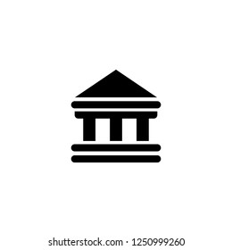 bank vector icon. bank sign on white background. bank icon for web and app