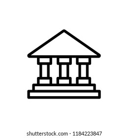 Bank vector icon sign symbol.
