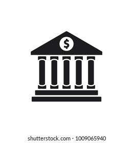 Bank Vector Icon Bank Symbol Stock Vector (Royalty Free) 1009065940 ...