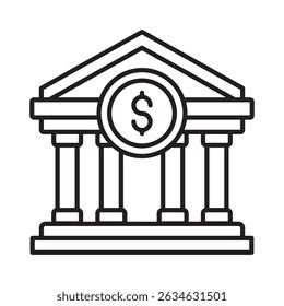 Banco: Icono de Vector que puede modificar o editar fácilmente

