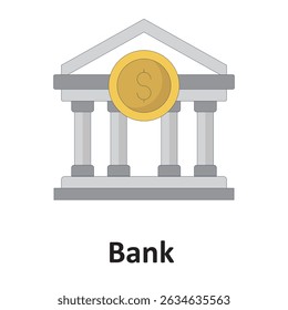 Banco: Icono de Vector que puede modificar o editar fácilmente

