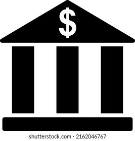 Bank vector illustration. Flat illustration iconic design of bank, isolated on a white background.
