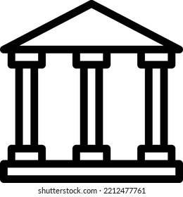 bank Vector illustration on a transparent background. Premium quality symmbols. Thin line vector icons for concept and graphic design.