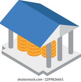 bank Vector illustration on a transparent background. Premium quality symbols. Flat icons for concept and graphic design.