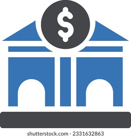 bank Vector illustration on a transparent background. Premium quality symbols. Glyphs  vector icon for concept and graphic design.