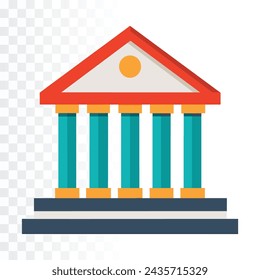 
Ilustración del vector del banco sobre fondo transparente.