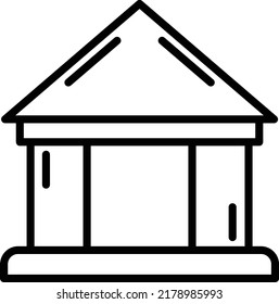 Bank Vector Line Icon Design