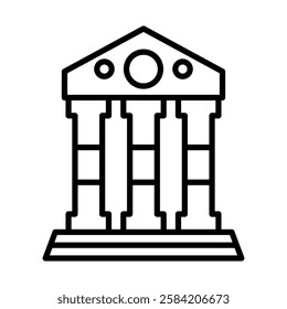 Bank Vector Line Icon Design