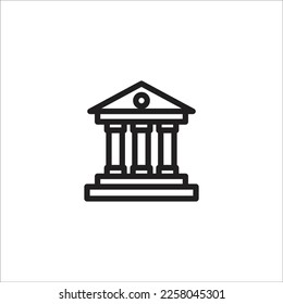 icono de nueva línea de vector de banco