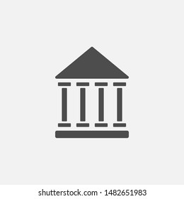Bank vector linear icon on white background