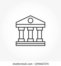 Bank Vector Out Line Icon