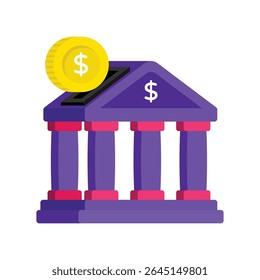 Ícone de estilo Bank Vetor. Arquivo Eps 10