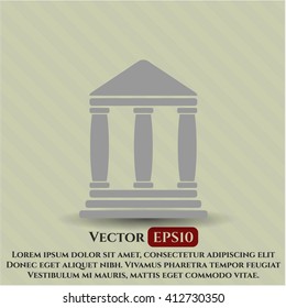 Símbolo vector de banco