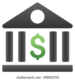 Bank vector toolbar icon for software design. Style is a gradient icon symbol on a white background.