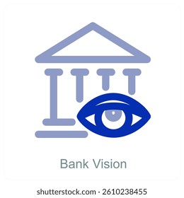 Bank Vision and institution icon concept