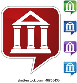 Bank web button isolated on a background.