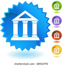 Bank web button isolated on a background.