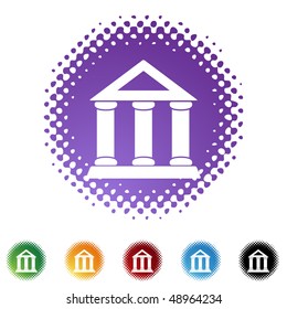 Bank web button isolated on a background.
