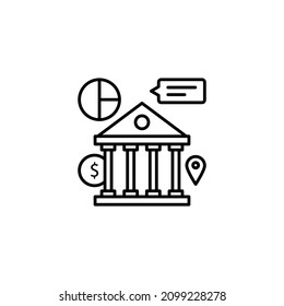 Bank Wire Transfer Icon In Vector. Logotype