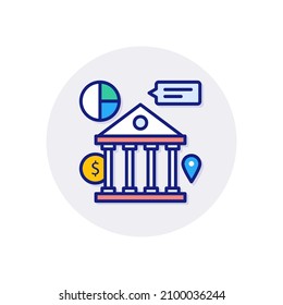 Bank Wire Transfer Icon In Vector. Logotype