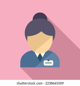 Bank worker icon flat vector. Finance people. Payment service