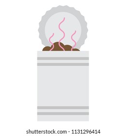 Bank with worms, vector illustration, bank with worms for Fishing. EPS 10.