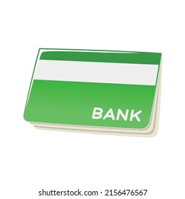 Bankbook. Bank. Financial institution. Vector illustration.