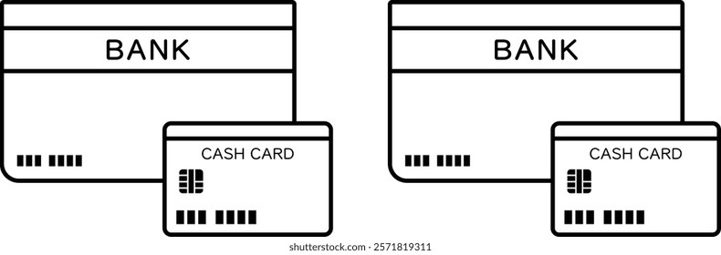 Bankbook and cash card icon