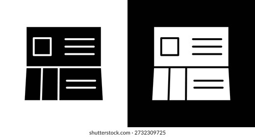 Icono de Bankbook Ilustración vectorial plana. Símbolos negros simples
