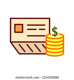 bankbook icon, vector