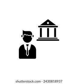 banker concept line icon. Simple element illustration. banker concept outline symbol design.