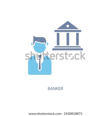 banker concept line icon. Simple element illustration. banker concept outline symbol design.