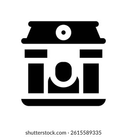 banker glyph icon. Strong and solid vector icon for websites, mobile interfaces, presentations, and visual branding. High quality and easy to edit.