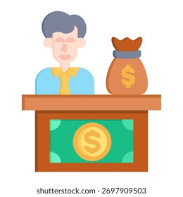 Banker Icon Element für Design
