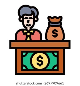 Banker Icon Element für Design