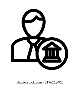 banker icon or logo isolated sign symbol vector illustration - high quality black style vector icons
