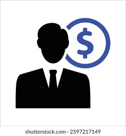 Banker Icon Simple Vector Illustration