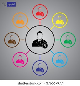 Banker Vector icon
