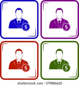 Banker Vector icon