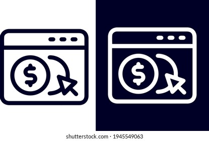 Banking and Accounting icon vector design black and white 