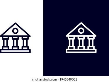Banking and Accounting icon vector design black and white 